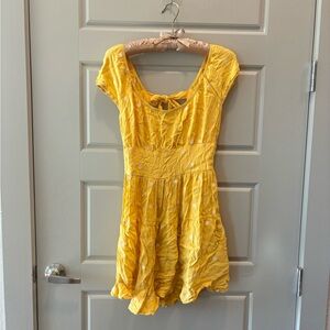 For Love And Lemons Yellow Mini Dress